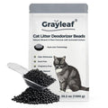 Grayleaf Unscented Cat Litter Deodorizer, 2.2lb(35.2oz) Odor Eliminator for Litter Box | Activated Carbon & Mineral Beads, Dust-Free Pet Odor Absorber, Baking Soda Free for Multi-Cat & Automatic Boxes