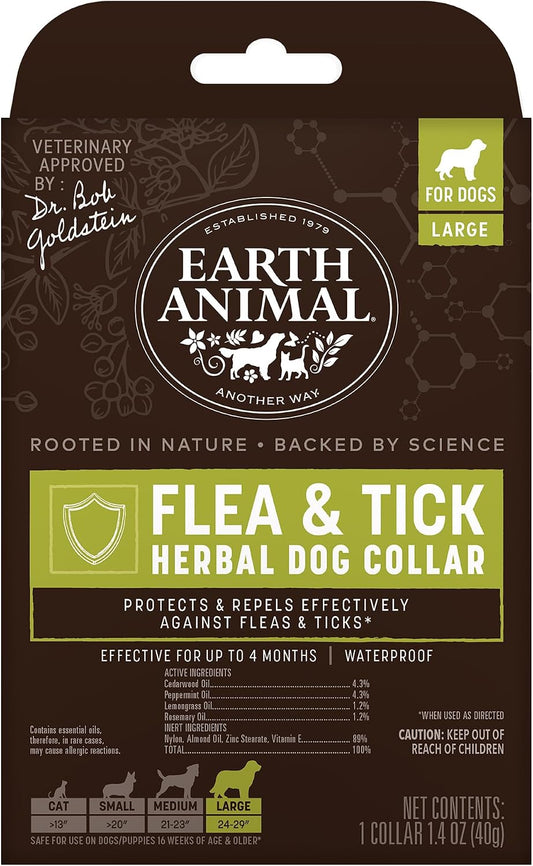 Earth Animal Apothecary Flea & Tick - 1 Herbal Collar for Large Dogs