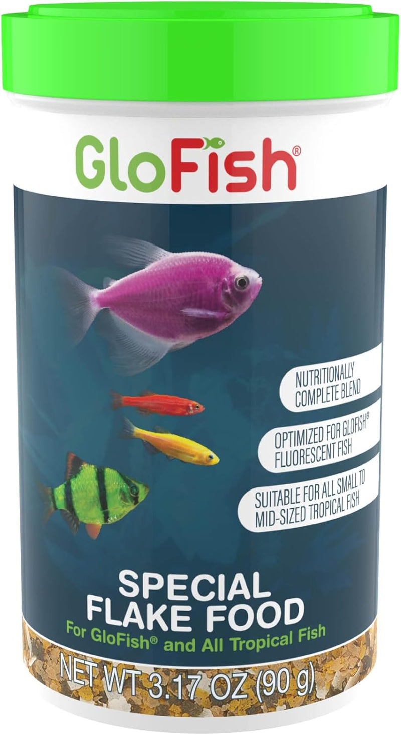 GloFish Special Flake Food for Fish, 3.17 Ounces, Treat GloFish and Small to Mid-Sized Tropical Freshwater Fish to a Nut