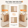 Cat Corner Side Table Scratcher, 2-in-1 Couch Protector from Cat Claws with Scratching Posts, Sturdy Wood Frame & Replac
