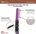 Hartz Groomer's Best Flea Comb for Dogs and Cats, Fine-Toothed Gentle Pet Comb for Detangling or Dematting Face & Paws (