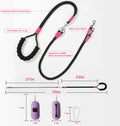 ZOOFLEM Double Dog Leash, Hands-Free Dual Dog Leash, 360° Rotating Tangle-Free Adjustable, Soft Handle, Adjustable Crossbody Waist Strap, Suitable for Small, Medium, and Large Dogs