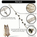 yayaboqu Dog Doorbell for Potty Training with 6 Extra Loud Bells - Handmade Cotton Rope Adjustable Hanging Pet Bell, Indoor/Outdoor Use for Small Medium Large Dogs (Beige/Bronze Tone)