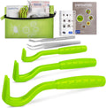 Tick Remover Tool Kit Include Tick Bar Tique Remover, Tick Removal Tweezers, Tick ID Card for Dogs Cats and Humans for L
