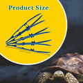 5-Pack Reptile Feeding Tongs Set - Hygienic Anti-Slip Blue Tweezers for Bearded Dragons, Lizards, Snakes, Aquariums & Sm