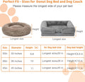 Dog Bed Covers Replacement Washable Waterproof Round Bed Protector for Donut Bed & Dog Couch, Gray 45 Inch