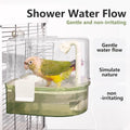 YOOSO WING Automatic Bird Baths for Cage – Indoor Parakeet Bath with Pump, Bird Shower with 2 Modes Running Water, Bird Cage Accessory for Pet Birds Conure Budgies Cockatiels Lovebird(Green)