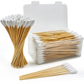 Accesfire 200PCS Large Cotton Swabs in Storage Box, 6 Inch Dog Ear Swabs with Bamboo Handle for Dogs - Soft Cotton, Gentle and Lint-Free, Specially Designed for Dogs (Large)