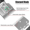 Horse Clippers,600W Professional Electric Horse Grooming Kit, Shaving Equine Clippers for Horses Goat Cattle Large Thick