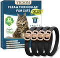 VICSOM Flea Collar for Cats, Flea and Tick Prevention for Cats, 4 Pack