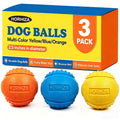 HORHIZA 3 Pack Dog Balls, Bite Resistant Elastic Balls for Dogs, Durable Rubber,Interactive Training Ball Dog Toy for 20-60 lbs,2.5-inch Diameter