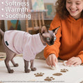 Fleece Sphynx Cat Clothes Soft Hairless Cat Clothes Pullover Cat Sweater for Chihuahua All Season Light and Warm Kitten Cloth for Cats Only Puppy Clothes Small Dog Sweater (Pink, S)