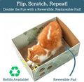 No-Mess Cardboard Cat Scratcher Box - Refillable Double-Sided Scratch Pad