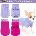 2 Pieces Dog Sweater for Small Dogs Chihuahua Clothes Spring Winter Cute Knitwear Turtleneck Thick Warm Clothes for Yorkie Cat Extra Small Dog Clothes (XX-Small)
