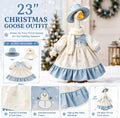 Christmas Porch Goose Outfits 23 Inch Goose Statue Winter Clothes