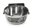 MidWest Homes for Pets Snap'y Fit Stainless Steel Food or Water Bowl, Holds 1 Quart, Mounts to Wire Crates, No-Tip Design, Rust-Resistant, for Dogs and Cats