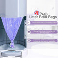 Litter Refill Bags Compatible with Litter Chanp, 4 Pack One 36 Foot Litter Waste Receptacle Refill Liners