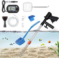 Fish Tank Cleaner Kit with Digital Thermometer, Gravel Vacuum for Aquarium, Aquarium Vacuum & Siphon, Fish Tank Cleaning