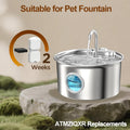 ATMZIQXR Cat Water Fountain Filters: 12 Cat Fountain Filter Replacement - 3 Months Set of Replacement Filters for ATMZIQXR Pet Fountains S18 - Contains 6 Carbon Filters + 6 Sponges Filters