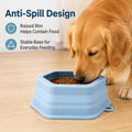 Collapsible Silicone Dog Bowl 700ML, Spill Resistant Pet Travel Bowl for Food Water, Foldable Portable Cat Bowl