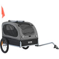 VEVOR Dog Bike Trailer, Supports up to 88 lbs, Pet Cart Bicycle Carrier, Easy Folding Frame with Quick Release Wheels, Universal Bicycle Coupler, Reflectors, Flag, Collapsible to Store