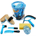Cunhill 9 Pcs Horse Grooming Kit Tack Room Supplies, Cute, Blue