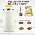 Aloxina Dog-Cat Food Storage Container 40 lb/38 Qt, Large Stainless Steel Pet Food Bin with Airtight Lid & Scoop Included, Durable 304 Metal Storage for Dogs & Cats