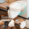 CHEERPALS Cat Desk Bed with Reversible Cushion, 90°Foldable Cat Hammock for Desk Mounted Removable & Washable, Suitable for Medium-to-Large Cats and Puppy, Cloud Series(White, Large)