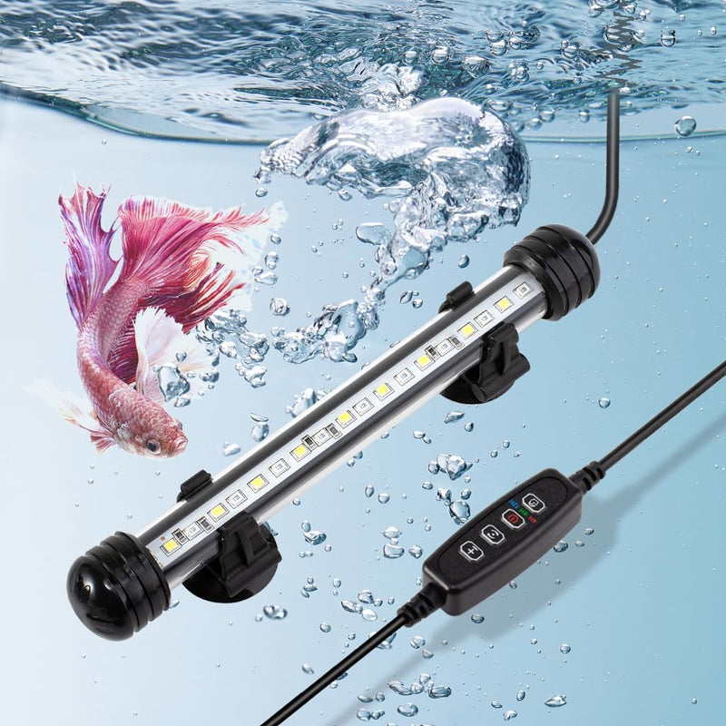 DaToo 4W 7.5inch Submersible Aquarium Light Underwater Fish Tank Light LED Aquarium Light Bar with Timer Auto On/Off and