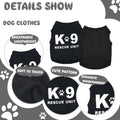 4-Pack Dog Clothes for Small Dogs Black Security Dog Shirt Soft Chihuahua Clothes Cute Male Puppy Clothes Pet Clothing for Small Dog Boy XXS