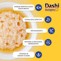 INABA Dashi Delights for Cats, Shredded Tuna Side Dish with Bonito Flake Broth, Cat Food Complement with Taurine & Green Tea Extract, 2.5 Ounce Cup, 6 Cups Total, Tuna Recipe