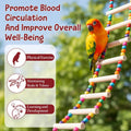 Bird Cage Ladder 22 x 3.93 in Climbing & Swing Toys Parakeets Cage Accessories Wooden Bird Playground Hanging Ladder for Small Birds Cockatiel(10 Steps)