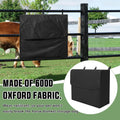 2 Pcs Black Horse Blanket Storage Bag 600D Oxford Fabric 24 x 20 x 9 in Waterproof Dust-Proof Hanging Stall Front Storag