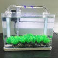 Aquarium Plant Fish Tank Decoration 20 Pieces Small/1" Tall Plastic Artificial Plant Goldfish Hidden Mini Grass Set (Gre