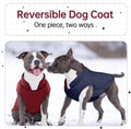 Lelepet Reversible Dog Coat Windproof Dog Jacket Lightweight Puffer Vest