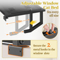 Cat Window Perch Hammock Seat Bed for Cats Inside, Metal, Beige