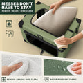 36 Inch Soft Collapsible Dog Crate Green with Waterproof and Easy to Clean