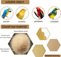 Hamiledyi Bird Gravel Paper, Special Sea Sand Liner for Page, Parrot Cage Gravel Paper Mat, 17x11 Inch Disposable Cushion Pads for Bird Parakeet Budgie 32PCS
