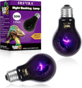 LUCKY HERP Reptile Heat Lamp 50W 2 Pack, Reptile Night Heat Bulb, Reptiles & Amphibians Basking Spot Light Bulb for Bear