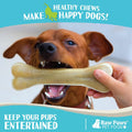 Raw Paws 6-inch Compressed Rawhide Bones for Dogs, 5-Count - Medium