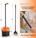 ienjoyed 40" Tall Dog Pooper Scooper with 100 Bags Attachment, Large Capacity Swivel Bin and Rake Metal Pole, Long Handl