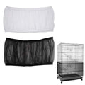 ISMARTEN Bird Cage Seed Catcher (2 Pack), Airy Gauze Bird Cage Cover Seeds Guard Dust-Proof Universal Birdcage Accessories Mesh Net Cover (Black + White, L)