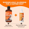 PUAINTA Dog & Cat Shampoo for Itchy Skin Relief, Hypoallergenic, Unscented, 16oz
