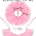 2 Pcs Dog Tutu Dress with Pearl Crown for Small Medium Pet Cat Dog Halloween Costume Dress for Ballet Birthday Party Wed