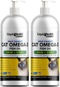 Liquid Health Pets Wild Caught Omega 3 Fish Oil for Cats - Liquid Omega 3 Supplement for Cats with EPA+DPA+DHA - Reduce 