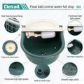 Automatic Water Bowl Plastic Livestock Waterer with Float Valves Stainless Steel Cover Livestock Water Trough Bowl,for C
