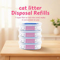 4 Pack 28FT Cat Litter Refill Cartridge, Compatible with Pet Genie Standard/Plus/Style Pail Refills, Up to 16 Months of 