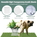 8Pcs Fake Grass Plants Pee Post for Dogs to Pee on, Guiding Male Dogs to Urine and Preventing Urine from Splashing Every