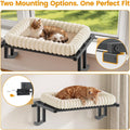 Cat Window Perch, 24" Large Hammock for Inside Sill, Dual-Mount