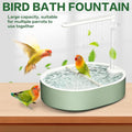 POMFAEE Bird Bath, Parrot Bathtub, Automatic Parrot Shower Bath with Pump, Birds Shower Bathtub with Running Water, Large-Capacity Water Tank,Suitable for Many Kinds of Birds (Green)